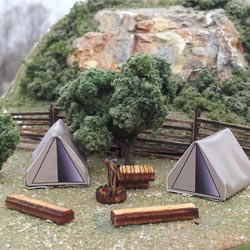 Osborn Model Kits 1113 HO Tents and Camp Scene