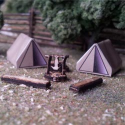 Osborn Model Kits 3113 N Tents and Camp Scene