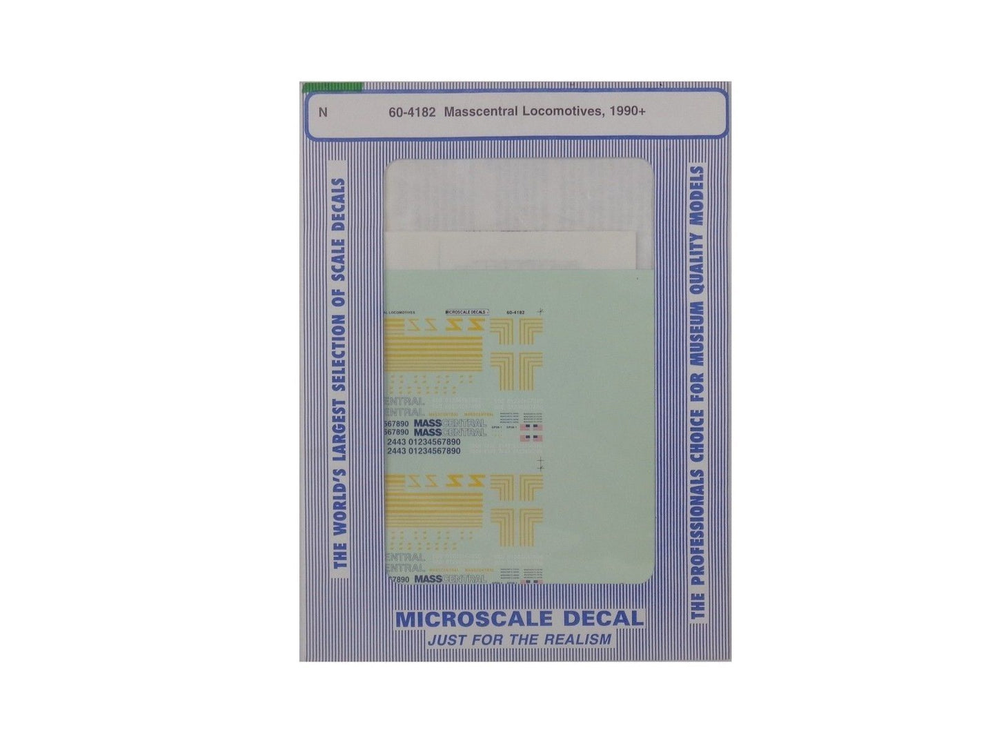 Microscale 60-4182 N 1990+ Masscentral Locomotives Waterslide Decal Sheet