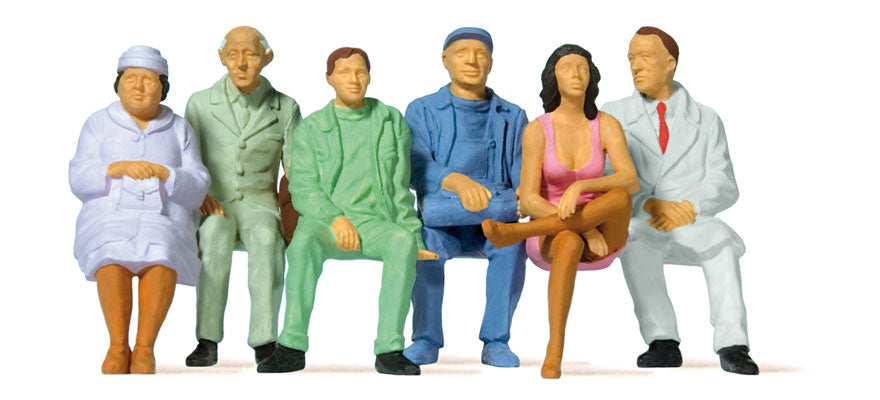 Preiser 63200 G Seated Passengers Figures (Set of 6)