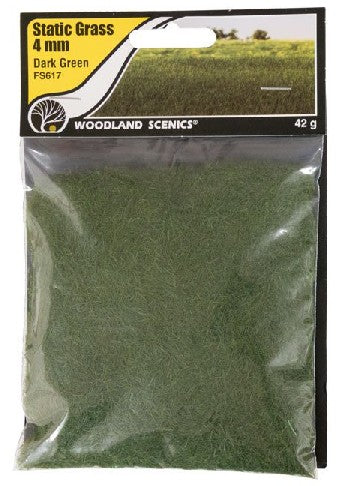 Woodland Scenics FS617 4mm Dark Green Static Grass