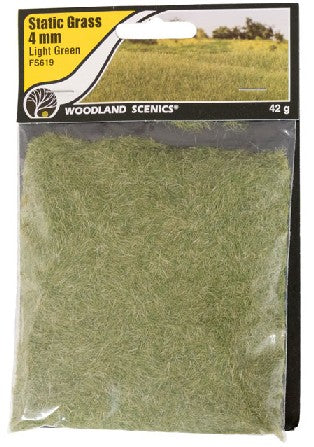 Woodland Scenics FS619 4mm Light Green Static Grass