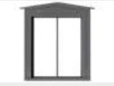 Tichy 8303 HO 2-Pane Peaked Window with Precut Glazing (12)