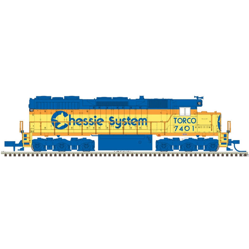 Atlas 40003742 N Chessie (Torco) SD-35 Low Hood Diesel Locomotive #7802