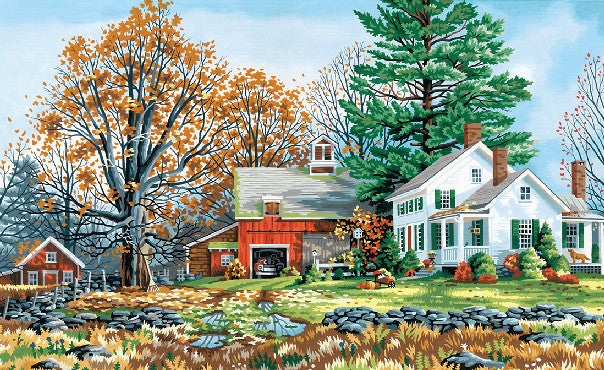 Dimensions 91652 20x12 Precious Days Country Farm Home Paint by Number Kit