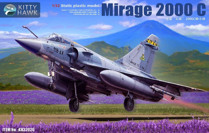 Kitty Hawk 32020 1:32 Dassault Mirage 2000C Fighter Military Plane Kit