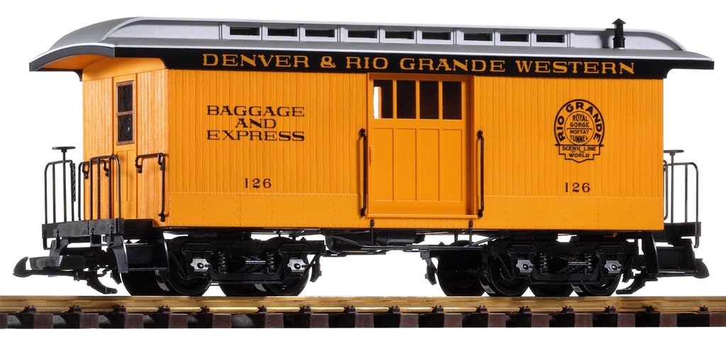 Piko 38603 G Denver & Rio Grande Western Wood Baggage Car Yellow #126