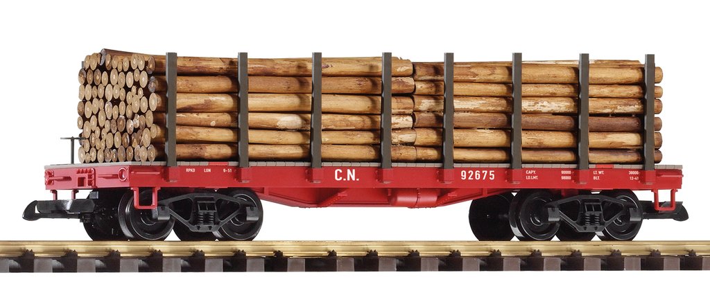 Piko 38713 G Canadian National Flatcar with Log Load #92675