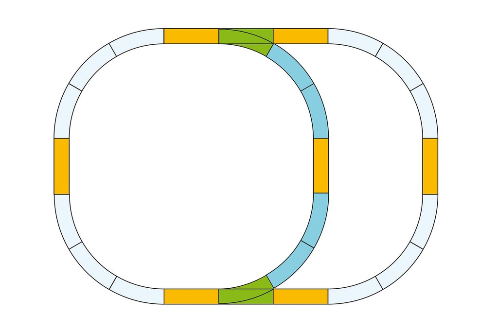 Piko 35302 G Double Oval Track Set