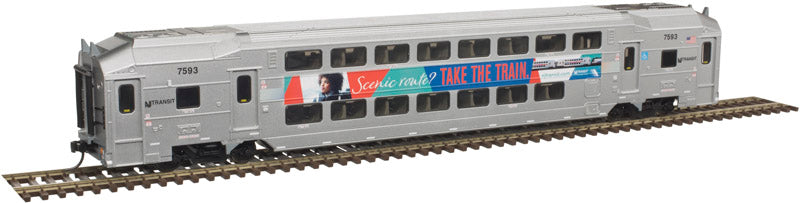 Atlas 20004826 HO NJ Transit Safety Slogan "Scenic Route" Multi-level Trailer