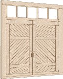 Northeastern Scale Lumber 95026 HO 72"x108" Freight Door w/ Transom (Pack of 4)