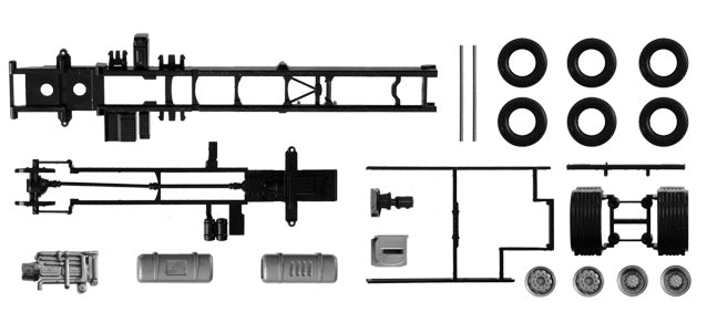 Herpa 084444 1:87 Chassis for Truck Volvo FH 2-Achs (Pack of 2)