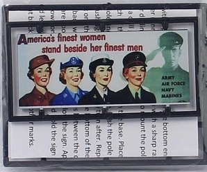 Tichy 8406 HO America's Finest Women Armed Forces Billboard Kit