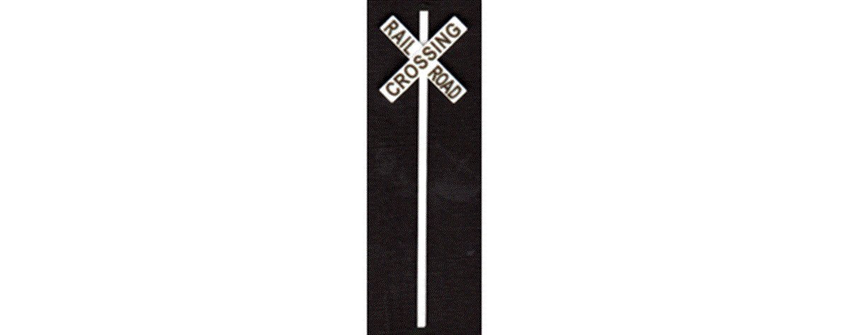 Tichy 3538 S Modern US Style Railroad Crossbuck Warning Signs (Set of 8)