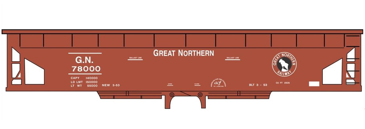 Tichy 10274 HO Great Northern Ballast Hopper (Boxcar Red Car) Railroad Decal Set