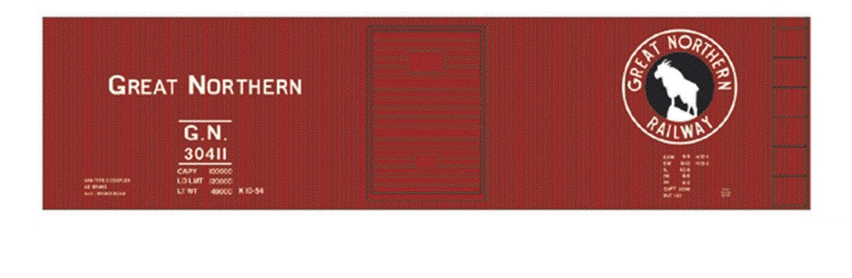 Tichy 10089 HO Great Northern 40' DS Wood Boxcar Decal Set
