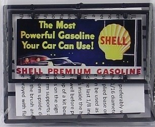 Tichy 8424 HO Shell Premium Gasoline Billboard