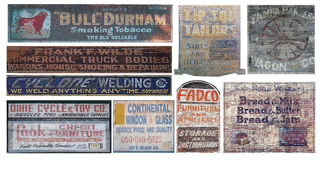 T2 Decals HOGHOS036 HO Ghost Sign Decals #36