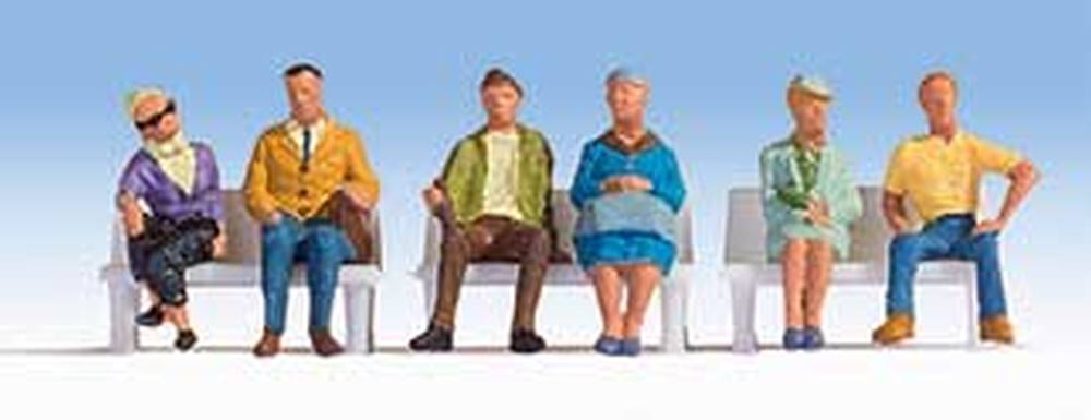Walthers 949-6058 HO SceneMaster Seated People Set # 2 Figures (Pack of 6)