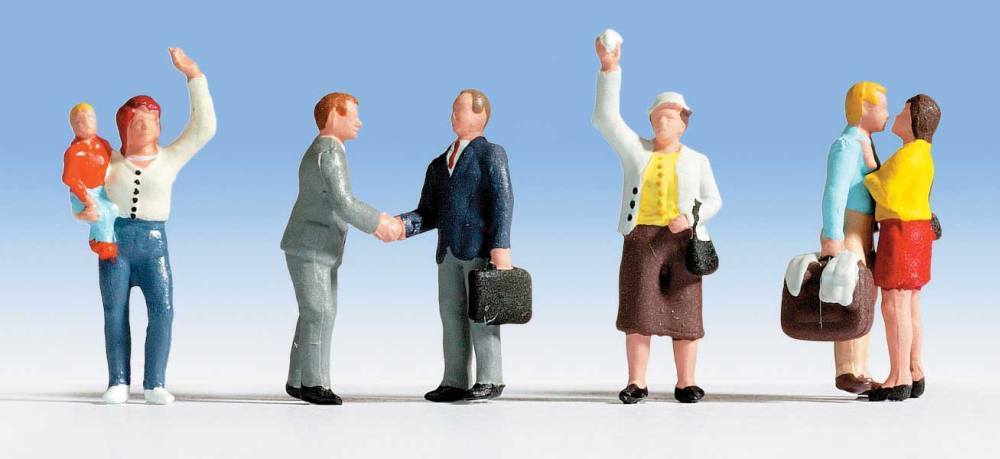 Walthers 949-6054 HO SceneMaster Travelers Saying Farewell Figures (Set of 5)