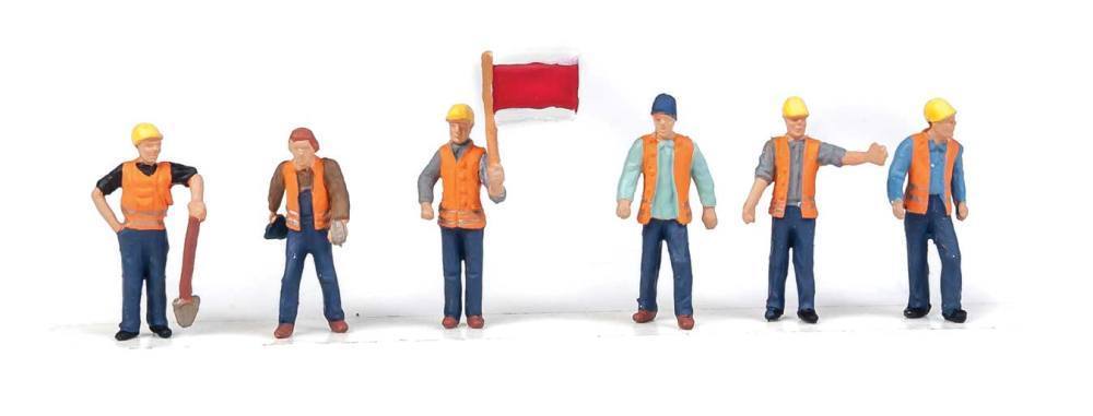 Walthers 949-6067 HO Railroad Track Workers #2 Figures (Set of 6)