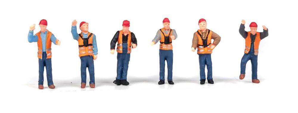 Walthers 949-6065 HO Railroad Yard Crew Figures (Set of 6)