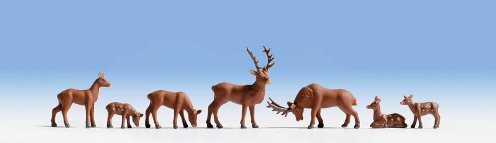 Walthers 949-6076 HO Wild Deer Figures (Set of 8)