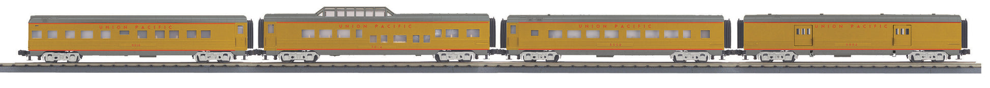 MTH 30-68023 O Union Pacific 60' Streamlined Passenger Car Set (Set of 4)