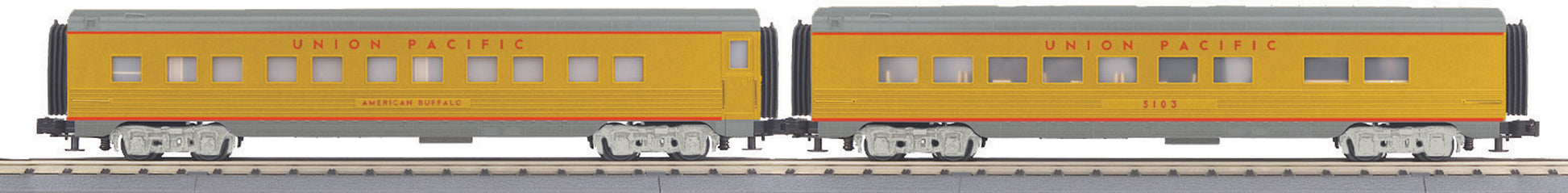 MTH 30-68024 O Union Pacific 2-Car 60' Streamlined Sleeper/Diner