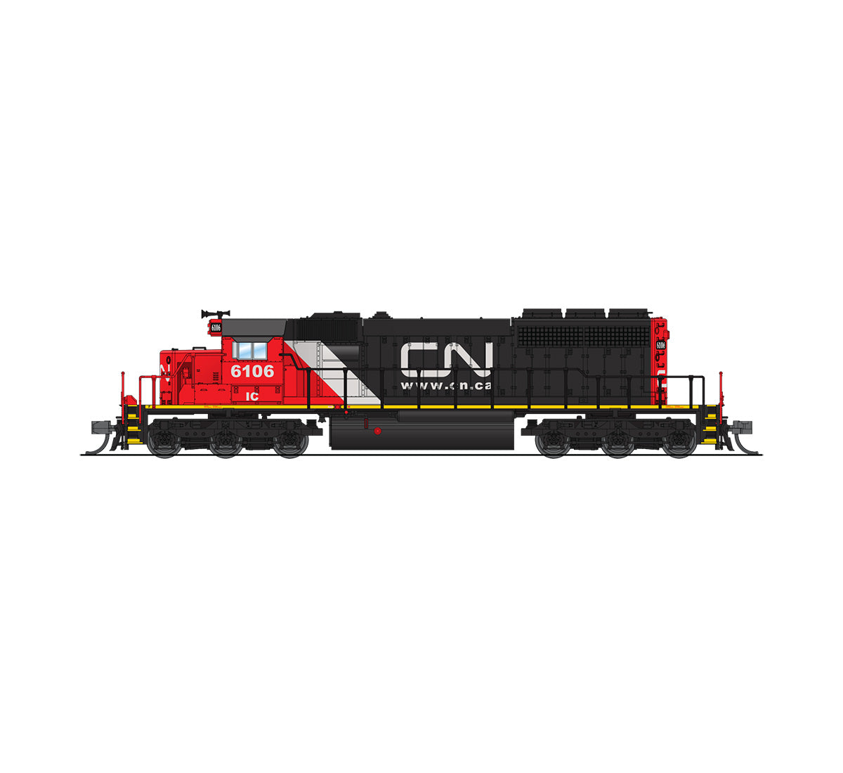 Broadway Limited 3707 N Canadian National EMD SD40-2 Diesel Loco Paragon3 #6106