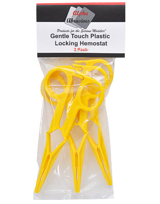 Alpha Abrasives 5002 Gentle Touch Plastic Hemostat (Pack of 3)