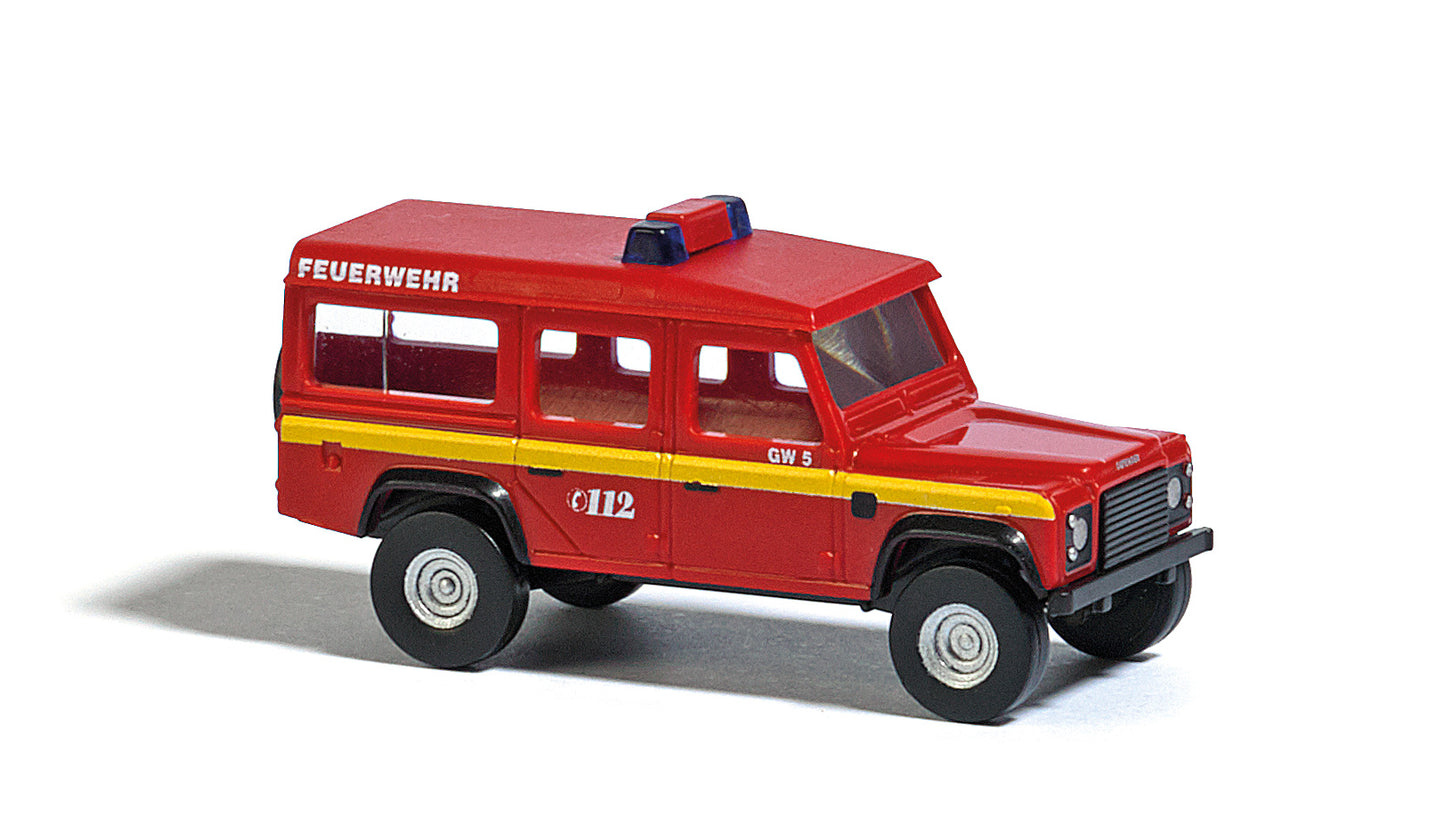 Busch 8376 N Land Rover Fire Department (red, yellow)