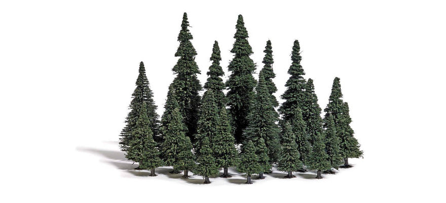Busch 9779 HO Fir Trees W/Roots (Pack of 24)