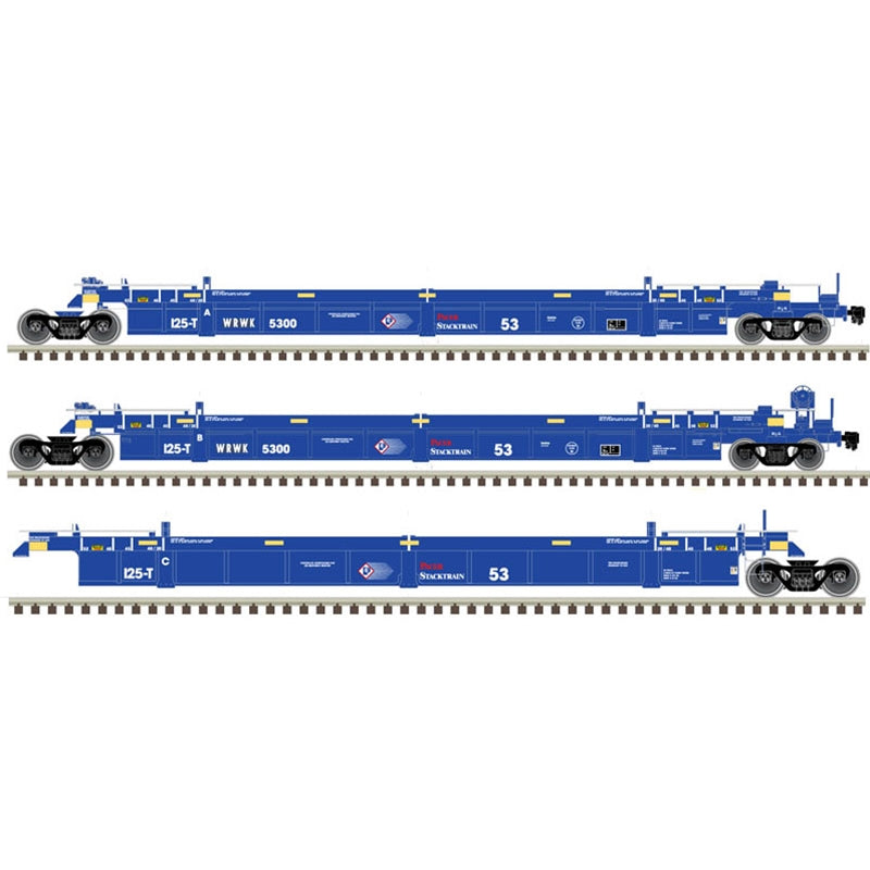 Atlas 20004611 HO Providence & Worcester (WRWK) 53' Articulated Well Cars #5593