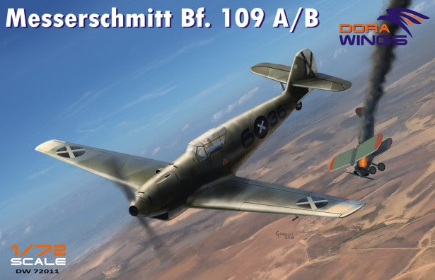 Dora Wings DW72011 1:72 Messerschmitt Bf. 109 A/B Aircraft Plastic Model Kit