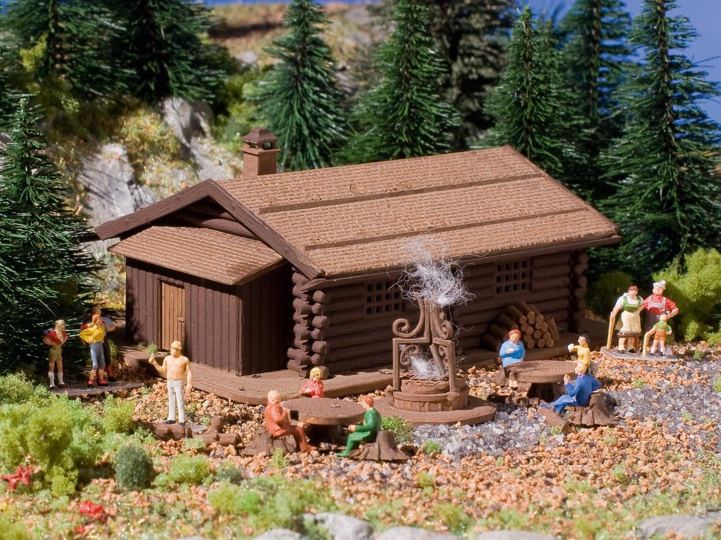 Vollmer 47727 N Log Cabin with Barbecue Pit