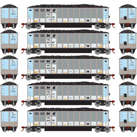 Athearn 81551 HO Norfolk Southern RTR Bethgon Coalporter with Load #2 (5)