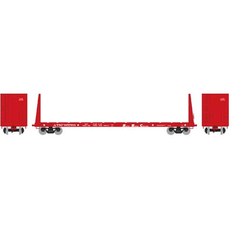 Athearn 90215 HO Santa Fe RTR 60' Bulkhead Flat #95768