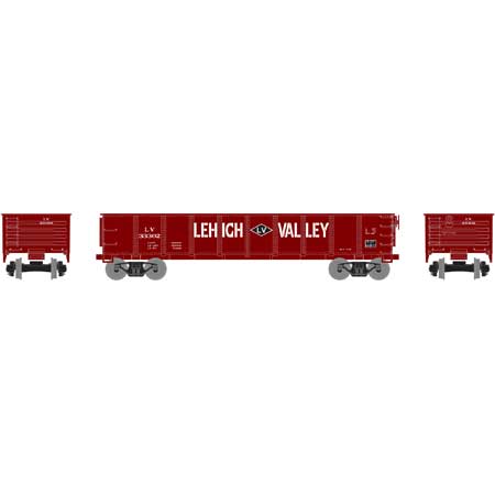 Roundhouse 87957 HO Scale Lehigh Valley 40' Gondola #33302