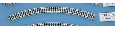 TomyTec 1122 N C280-45 45 Degree Curve Track Sections (Pack of 2)
