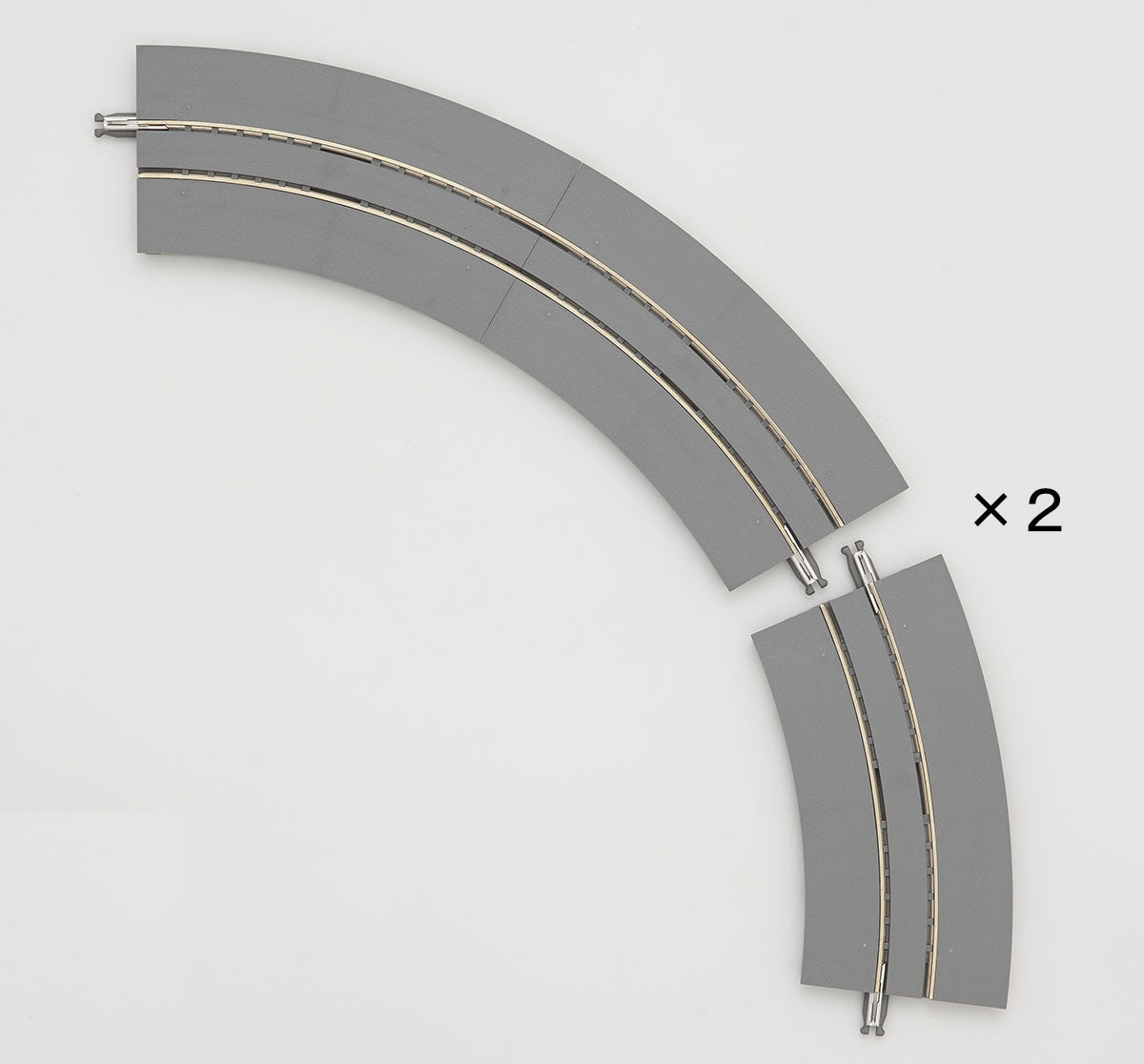 TomyTec 1796 N Wide Tram Mini Curved Rail C140 - WT (30 ° 60 ° each 2 sets)