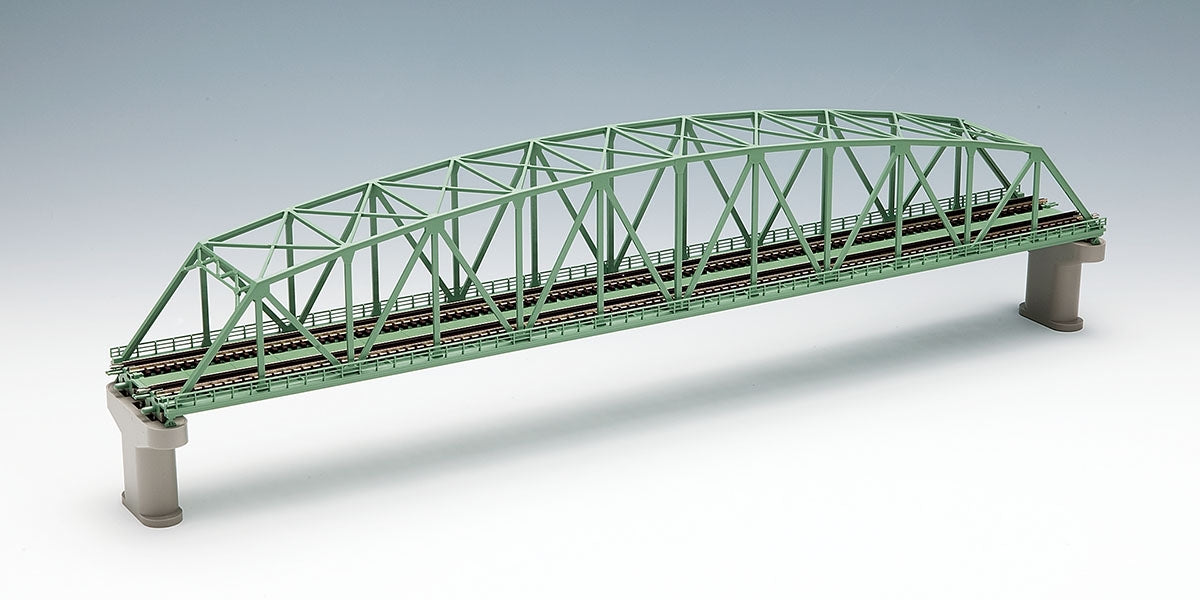Tomix 3222 N Double-Track Curved String Large Truss Iron Bridge (Green)