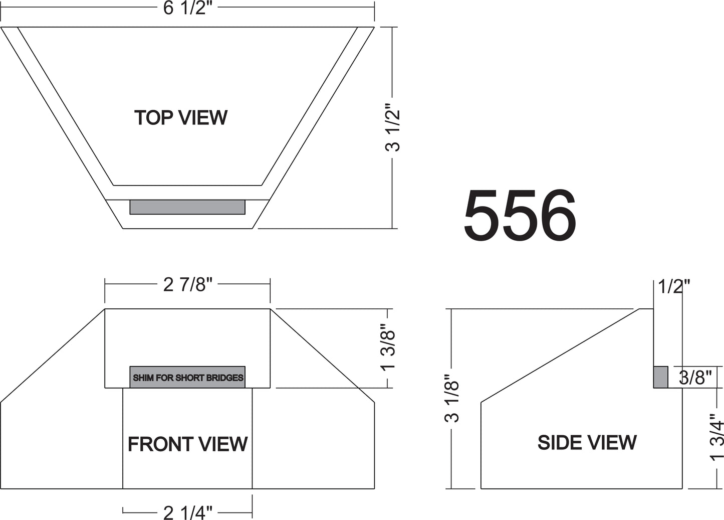 Monroe Models 556 HOn3 Bridge Abutment Board (Pack of 2)