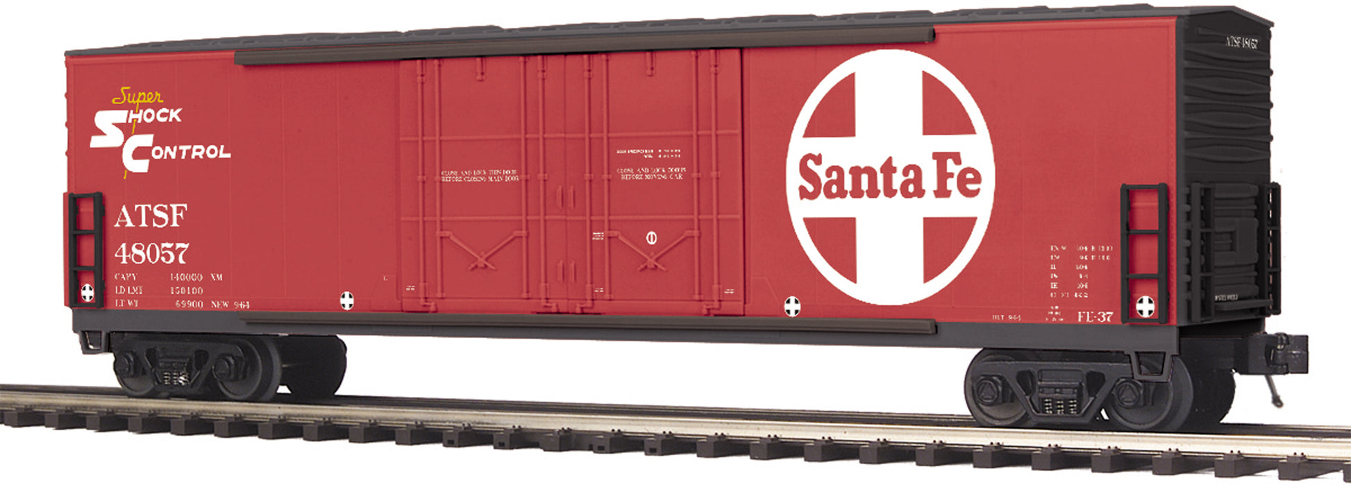 MTH 20-93750 O Santa Fe 50' Double Door Plugged Boxcar #48057