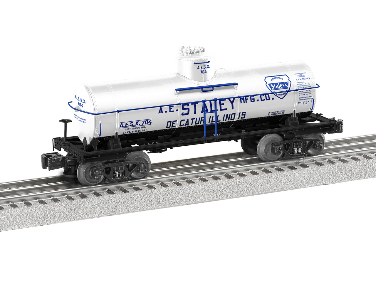 Lionel 6-84804 O AE Staley 8000 Gallon Tank Car #704