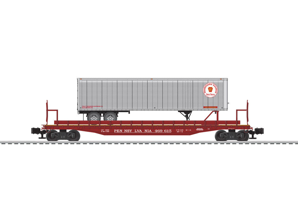 Lionel 6-84872 O Gauge Pennsylvania Railroad PS-4 Flatcar #469615 w 40' Trailer