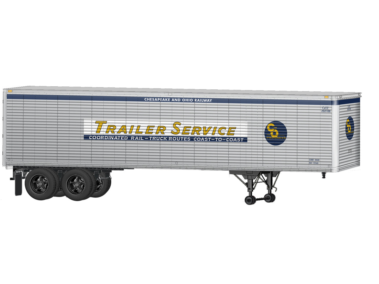 Lionel 6-84882 O Chesapeake & Ohio 40' Trailer (Pack of 2)