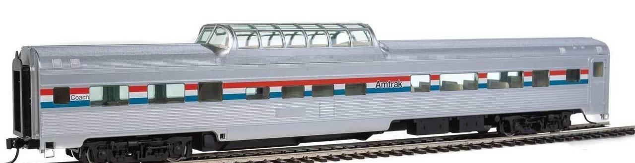 Walthers 910-30401 HO Scale Amtrak Phase III 85' Budd Dome Coach Passenger Car