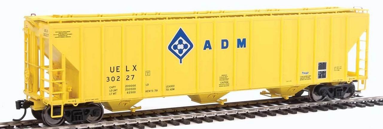 Walthers 920-106125 HO ADM/UELX 55' Evans 4780 3-Bay Covered Hopper #30227