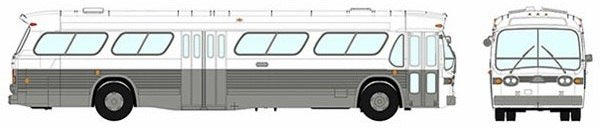 Rapido Trains 751037 HO White/Silver Unlettered Deluxe Bus